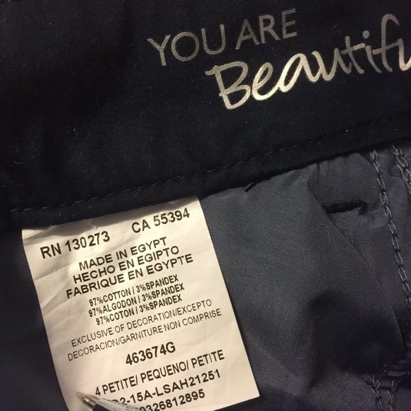 NWT LEE Blue Black Curvy Fit Pants Womens Size 2P~4P 28"x29" - Picture 3 of 4